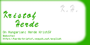 kristof herde business card