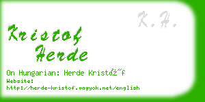 kristof herde business card